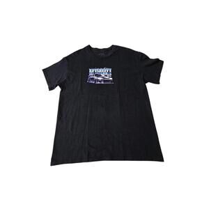 Black Graphic T-Shirt with Car Design